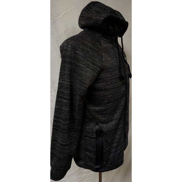 NBA Chicago Bulls Small Grey Black Zip Up Hooded Basketball Polyester Jacket - Picture 6 of 13